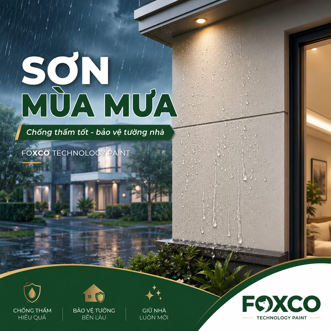 Sơn FOXCO mùa mưa