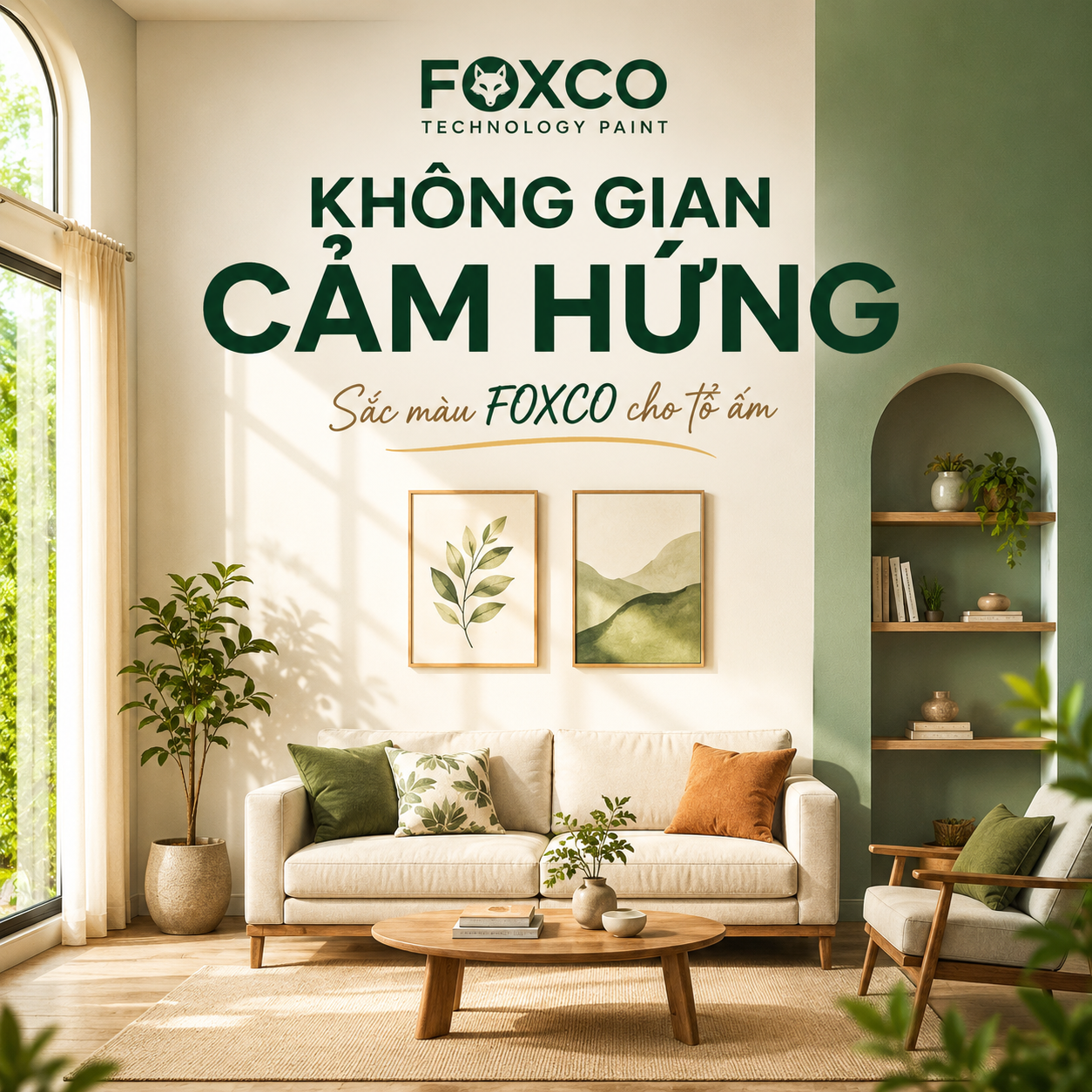 Không gian nội thất dùng sơn FOXCO